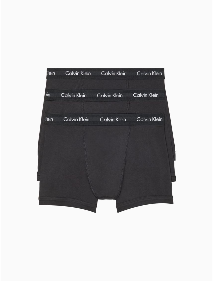 3 Pack De Boxer Brief Negro En Algodón Para Hombre