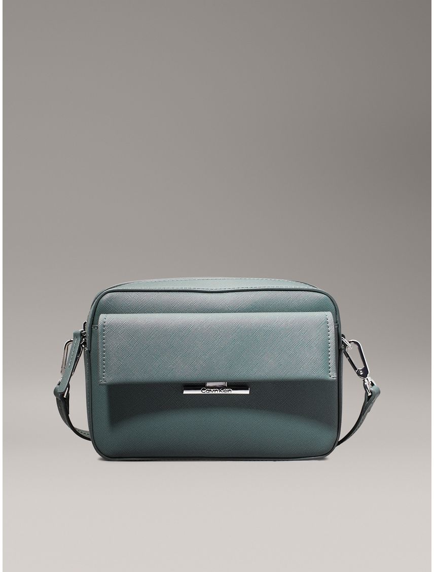 Bolso verde cruzado Saffiano