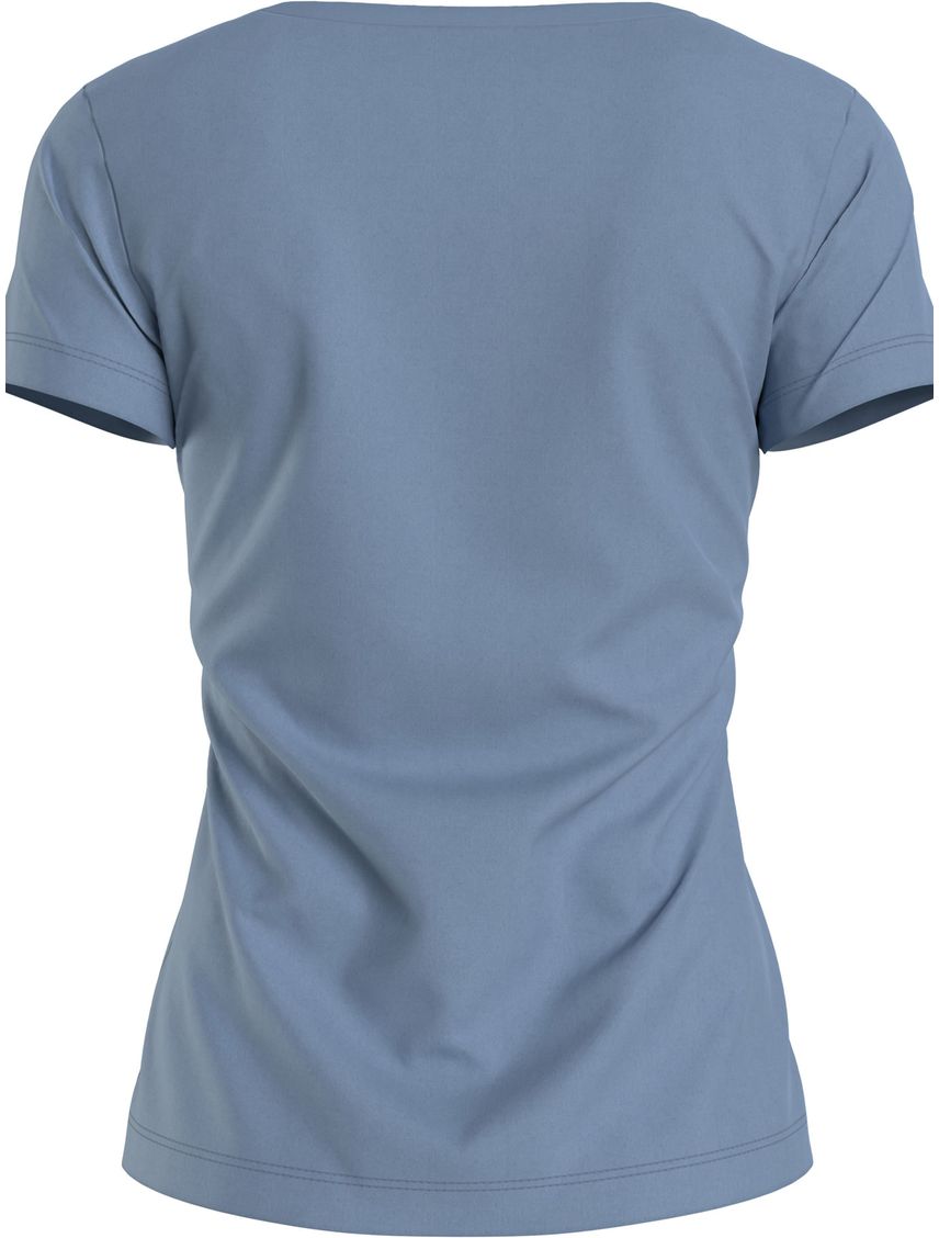 Camiseta De Algodón Orgánico Mujer Azul Calvin Kle
