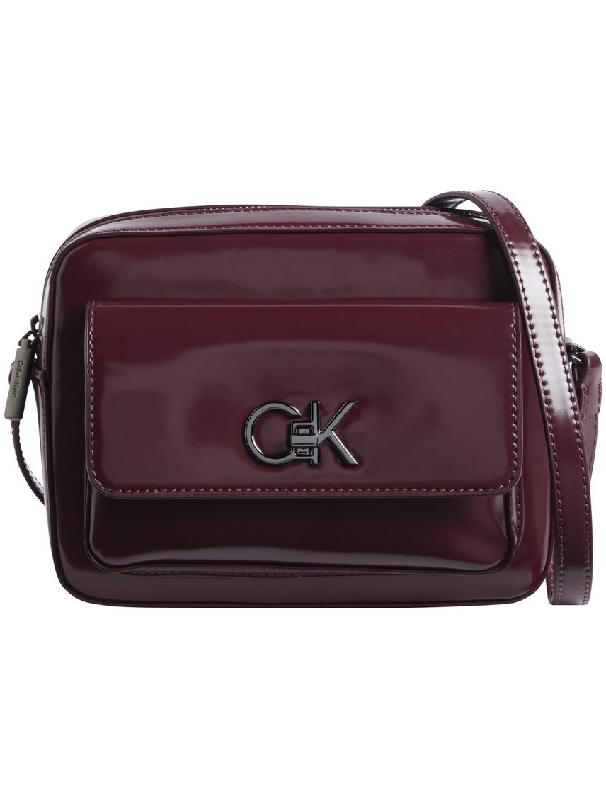Bolso rojo re-lock con acabado brillante