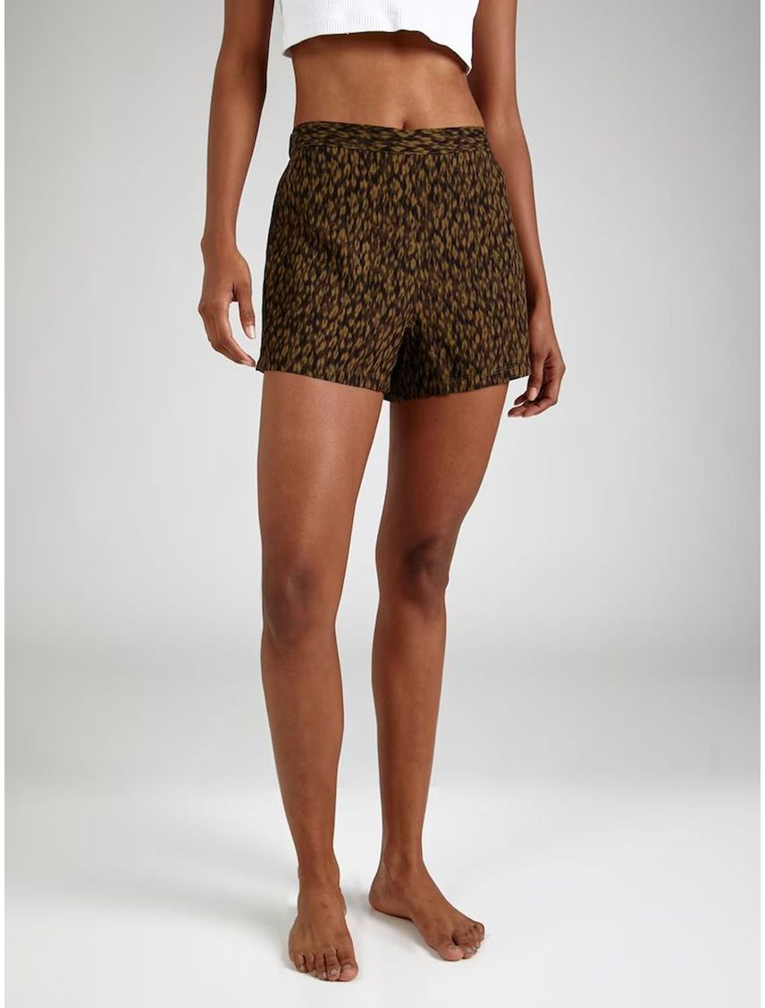 Short De Pijama Con Estampado Para Mujer