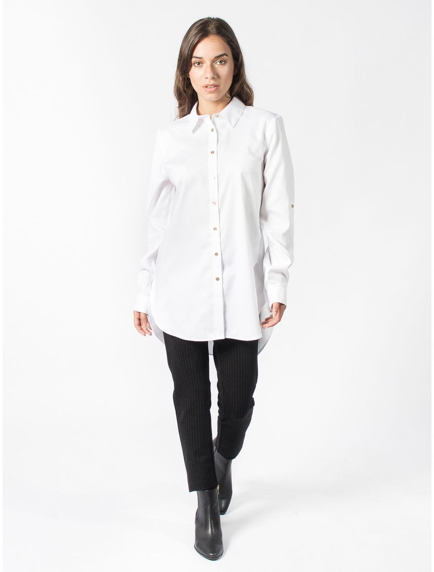 Camisa Blanca Manga Larga para Mujer