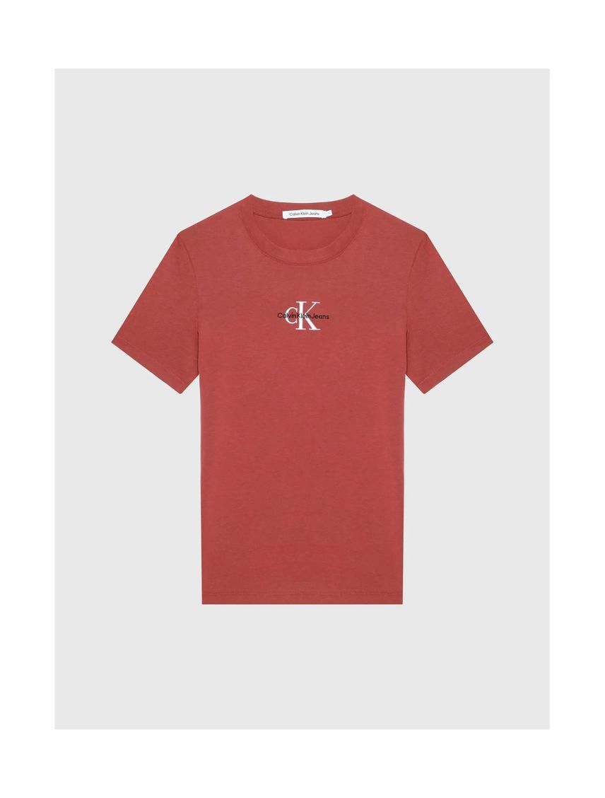 Camiseta Naranja Clasica Slim Con Logo Para Mujer
