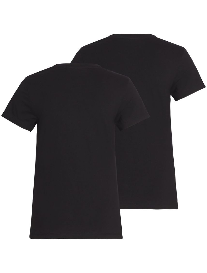 Pack de 2 Camisetas Negra Manga Corta Slim Fit Para Mujer