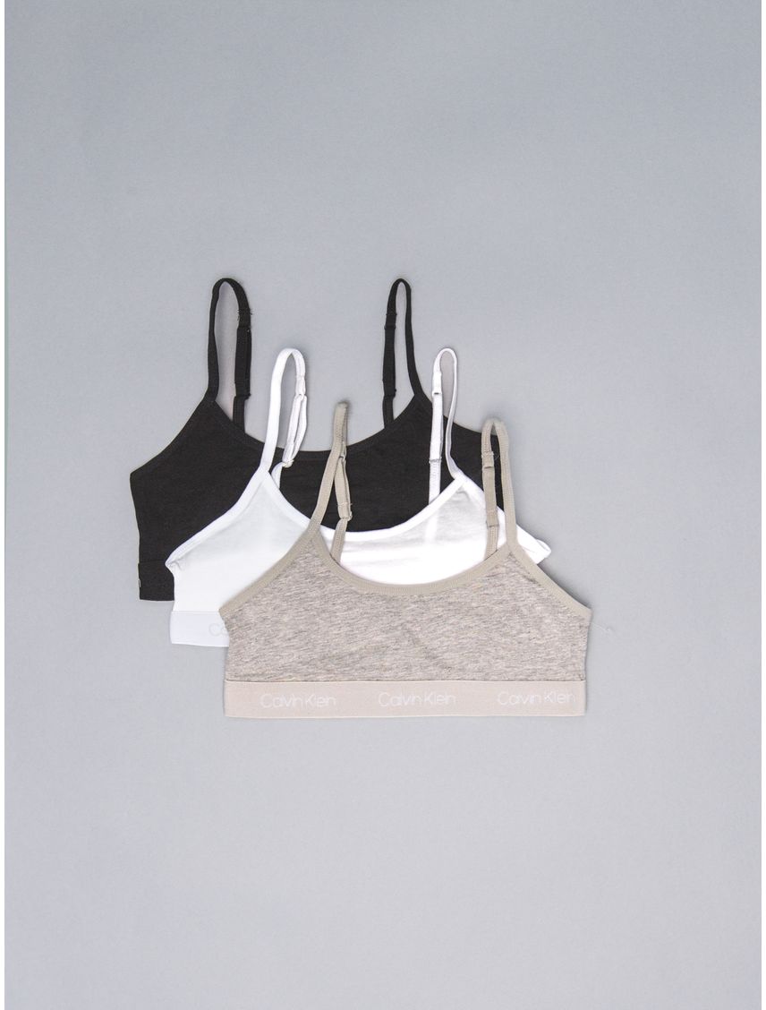 Paquete de 3 bralettes classic para niña multicolor