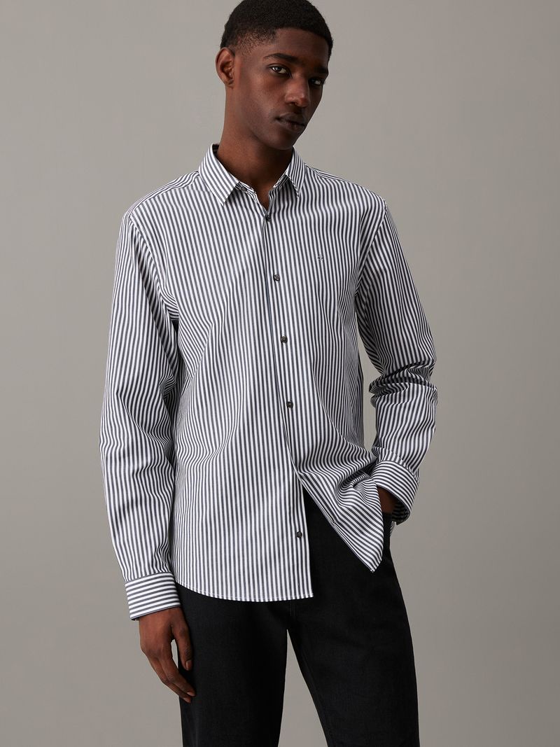 camisa-negra-elastica-rayas-popelina