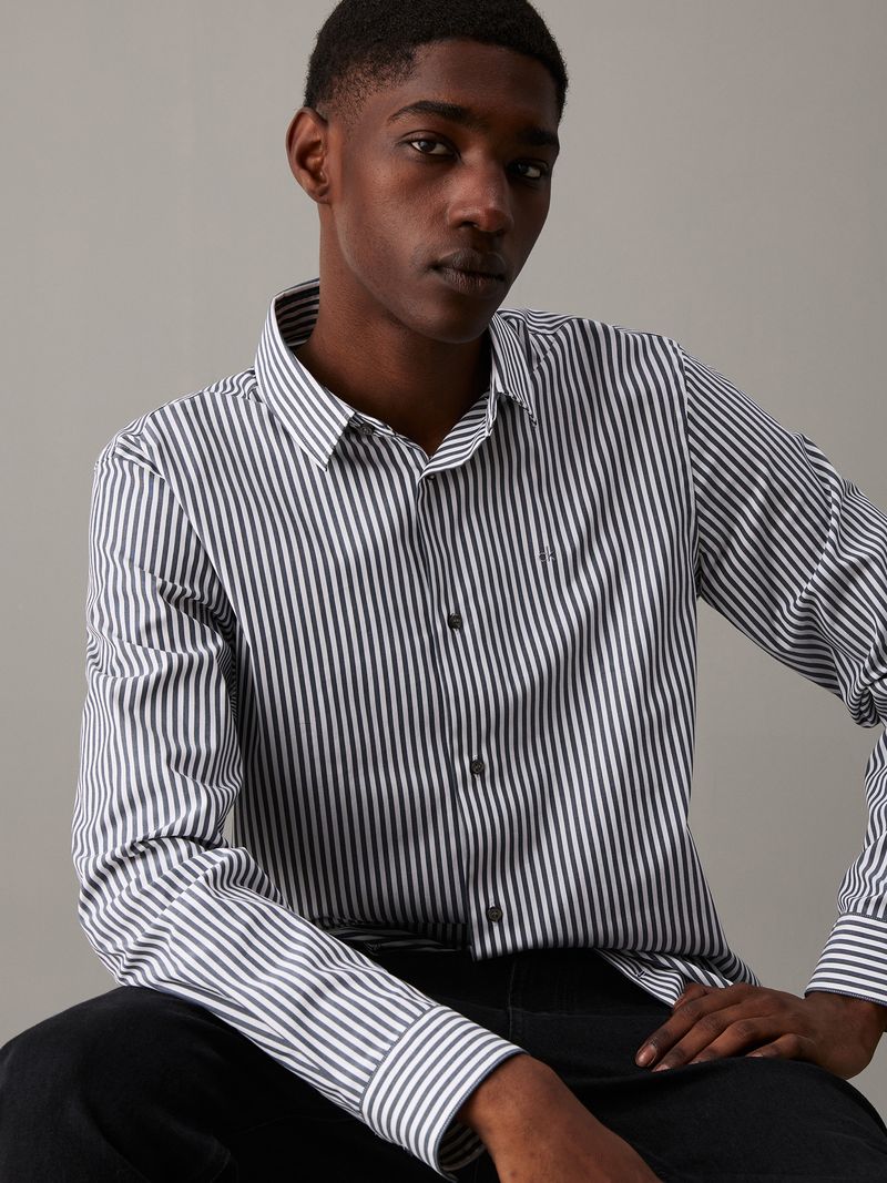 camisa-negra-elastica-rayas-popelina