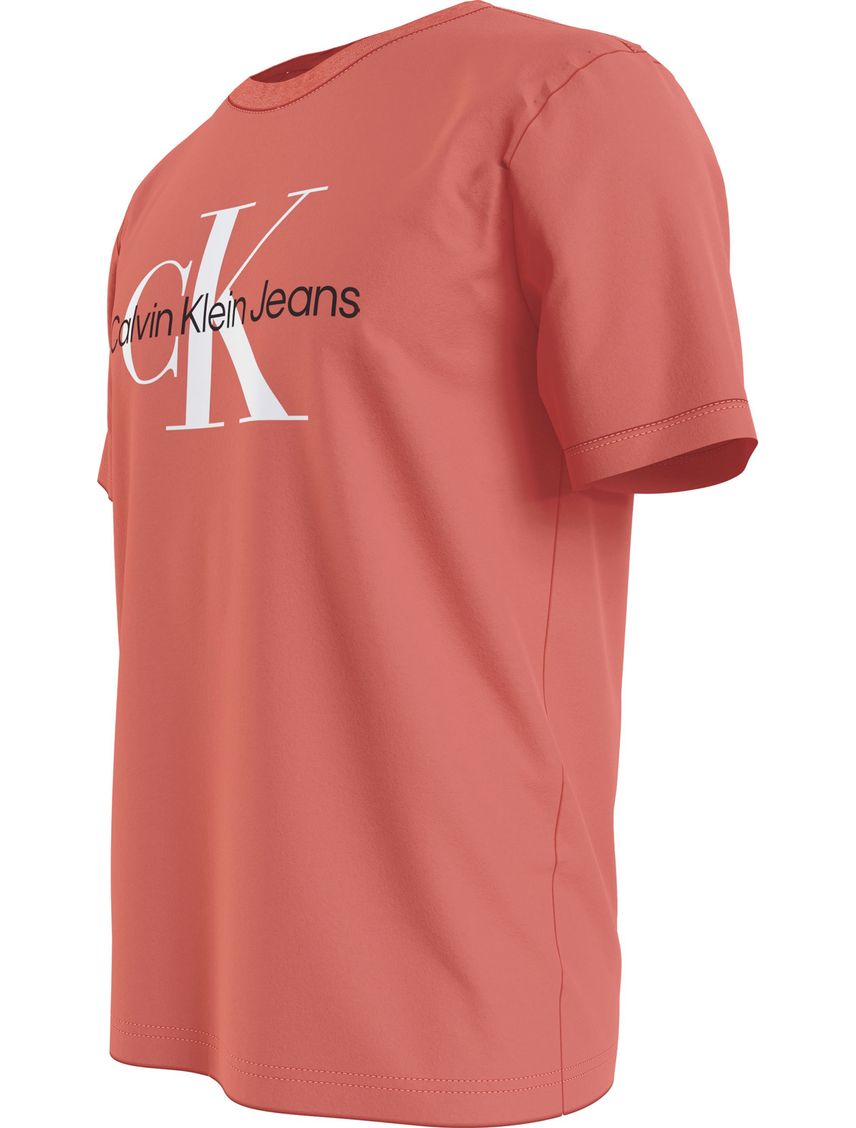 Camiseta roja slim con monograma