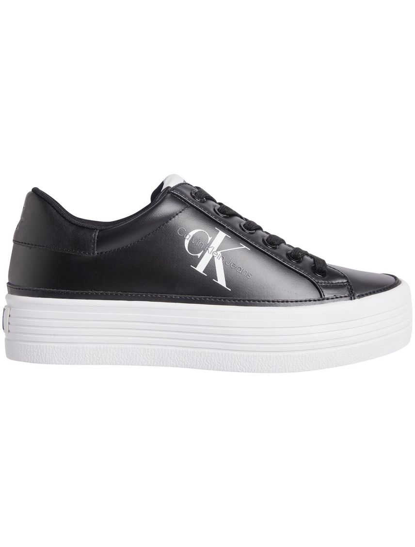 Tenis Perladas De Materiales Reciclados Con Plataforma Mujer Negro Calvin Klein