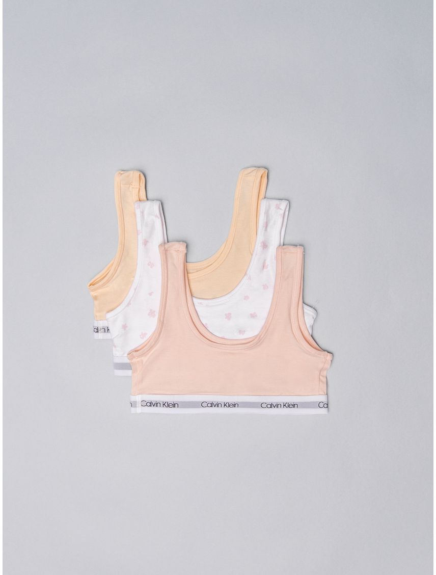 Paquete rosado de 3 bralettes - Modern cotton para niñas