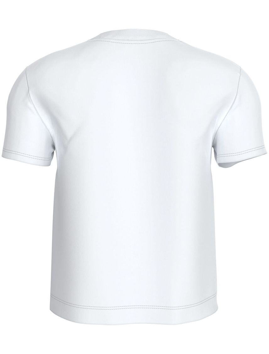 Camiseta blanca regular con logo institutional