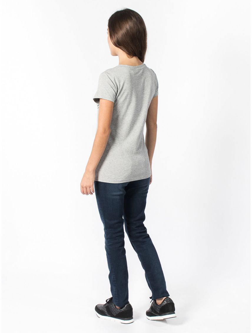 Camiseta Con Logo Mujer Gris Calvin Klein