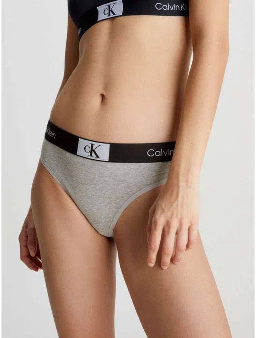 Pantie Gris Tipo Tanga Moderna En Algodón