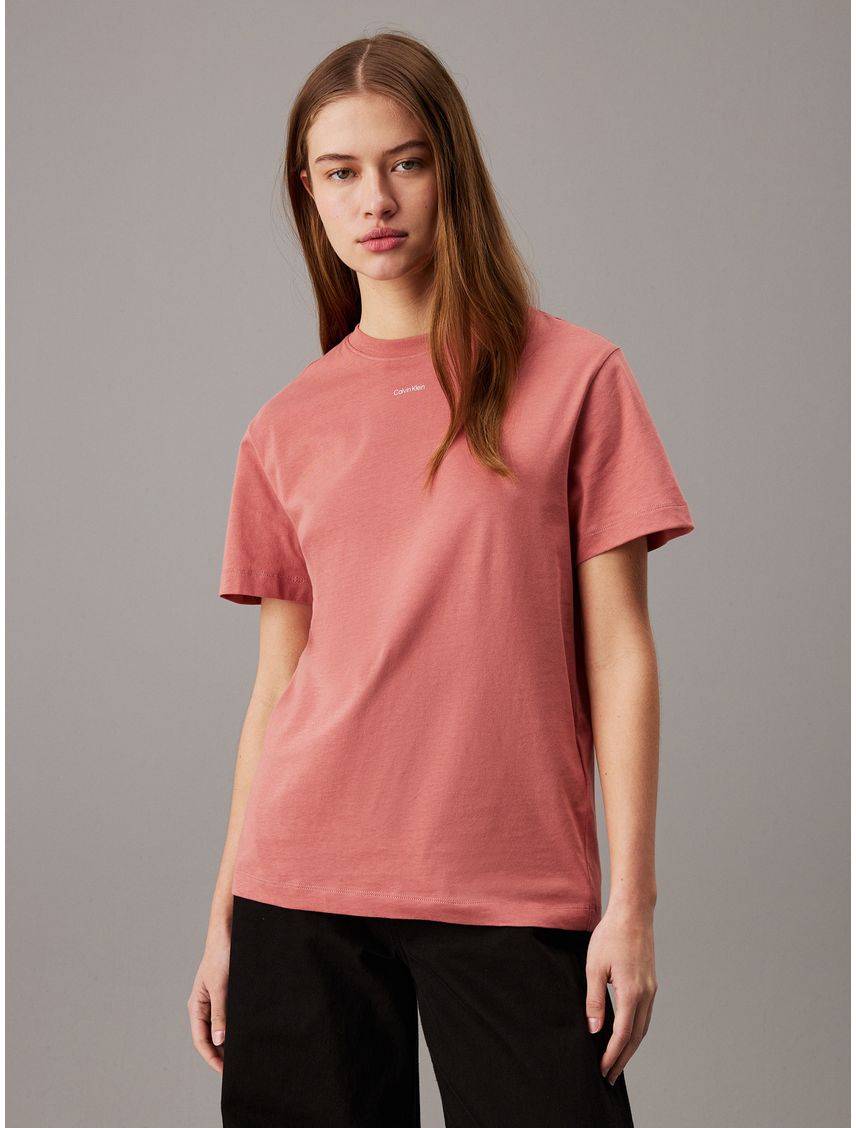 Camiseta rosada con logo nano