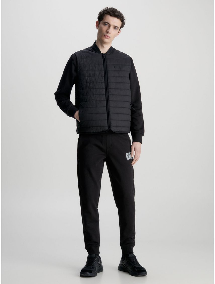 Pantalón De Chándal Con Logo Algodón Orgánico Negro Calvin Klein Hombre