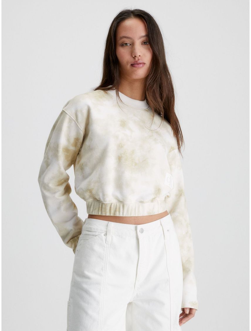 Saco Tie Dye Corte Cropped Para Mujer