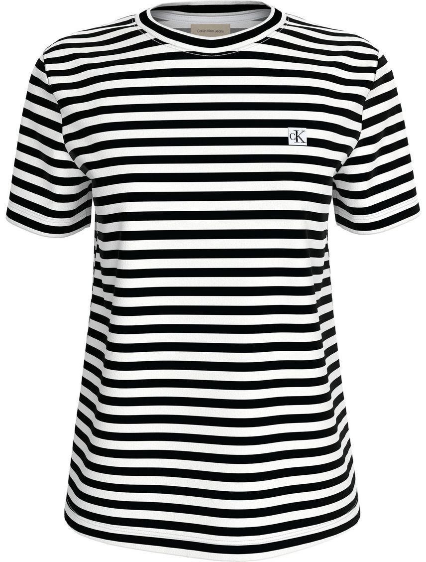 Camiseta multicolor de algodón con insignia
