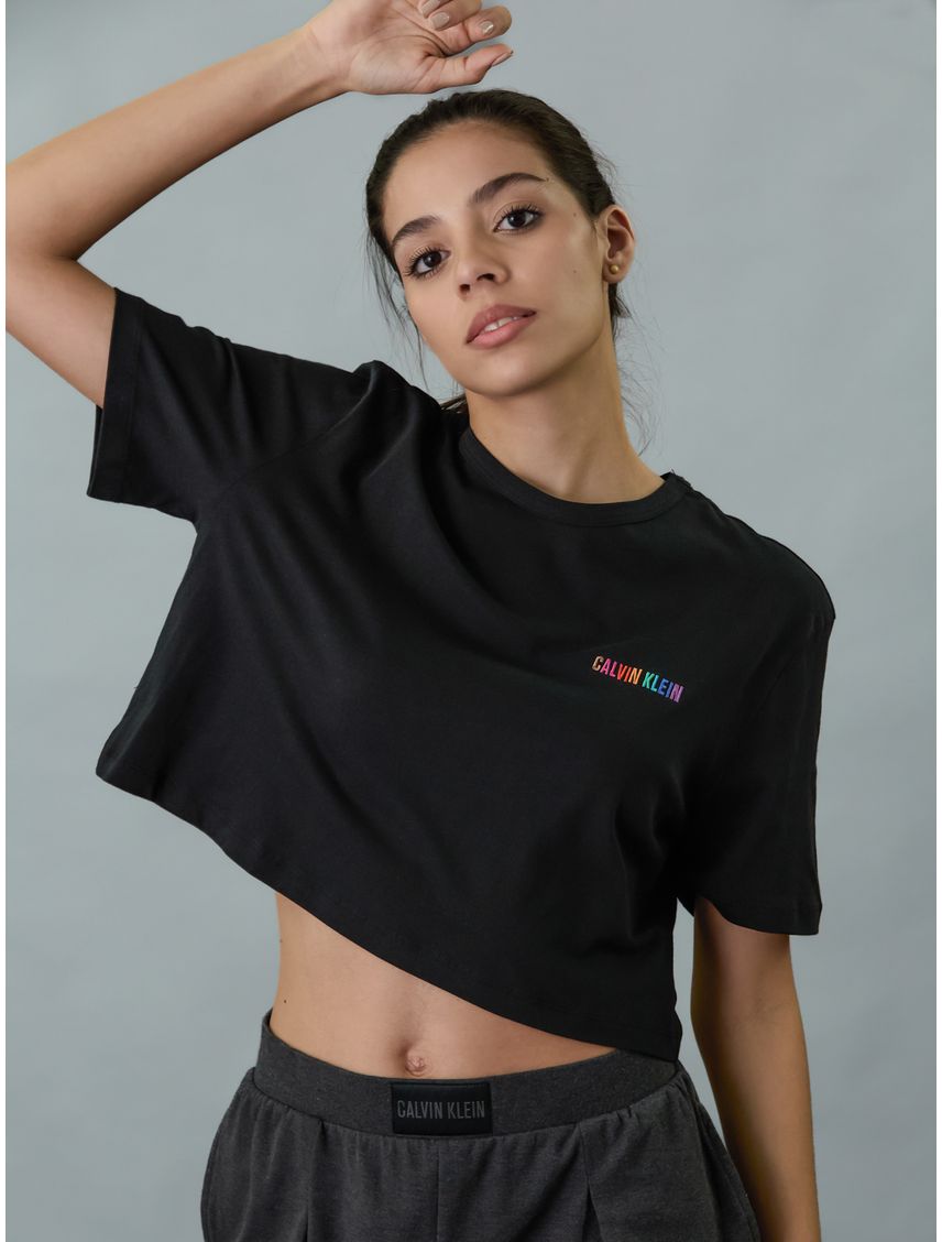 Camiseta negra de estar en casa - Intense Power Pride