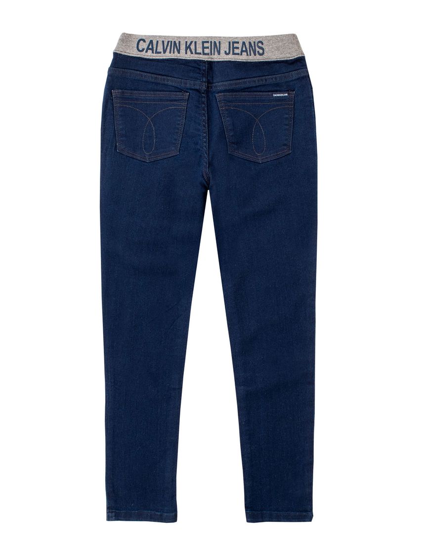 Jeggings Con Logo Niña Azul Calvin Klein