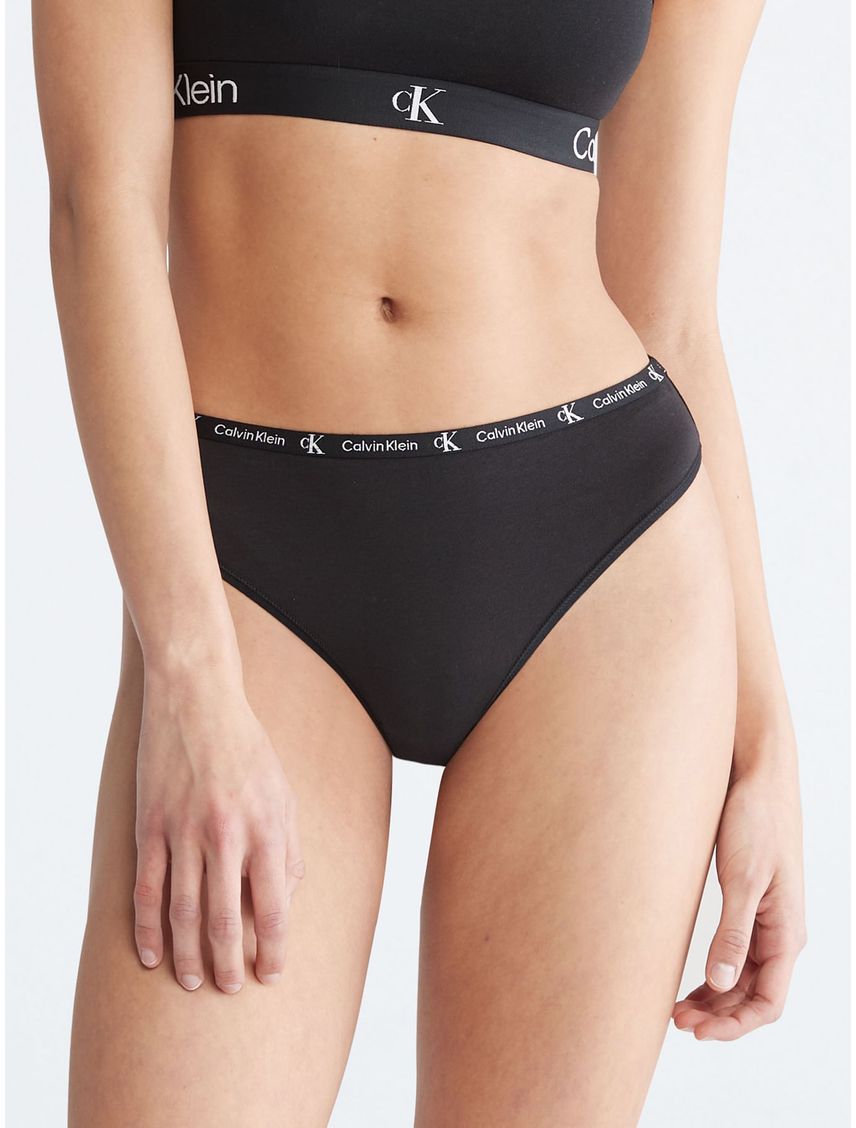 Pantie Negra Tipo Tanga Con Logo Para Mujer