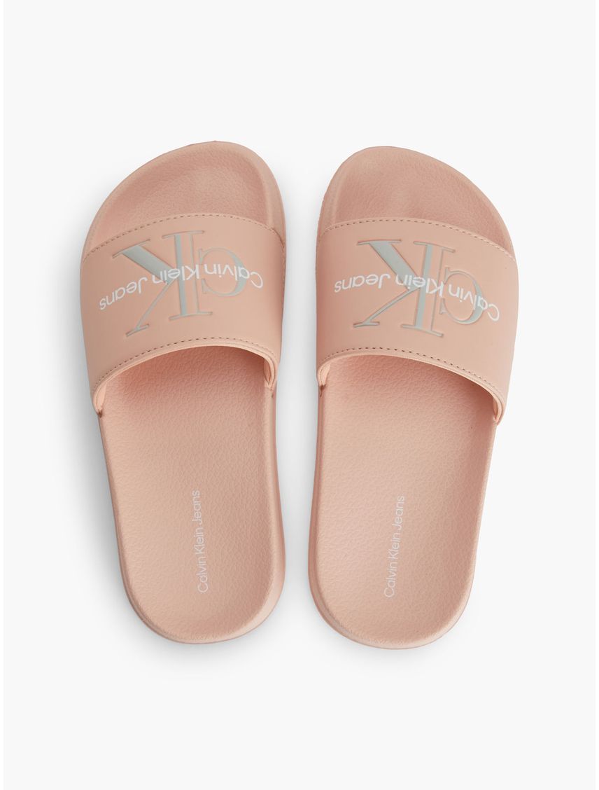 Sandalias Con Logo Niña Rosado Calvin Klein