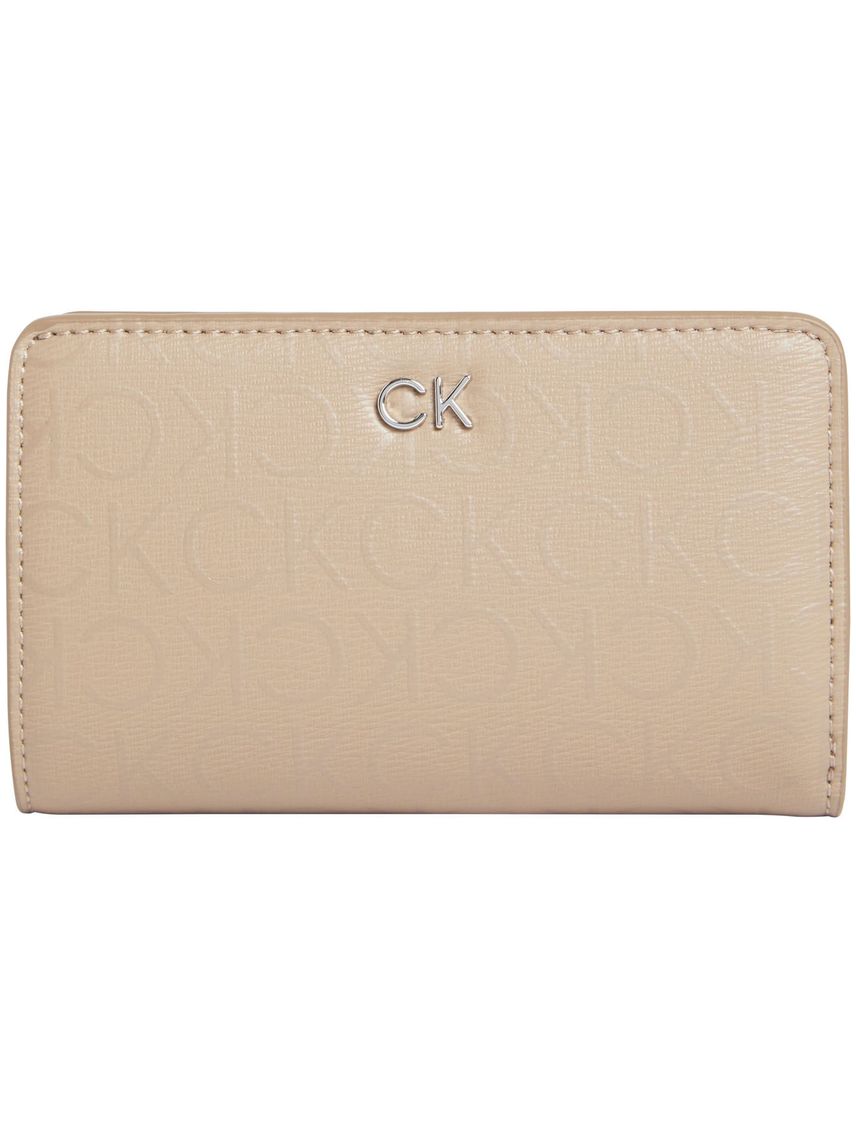 Billetera beige bifold con monograma