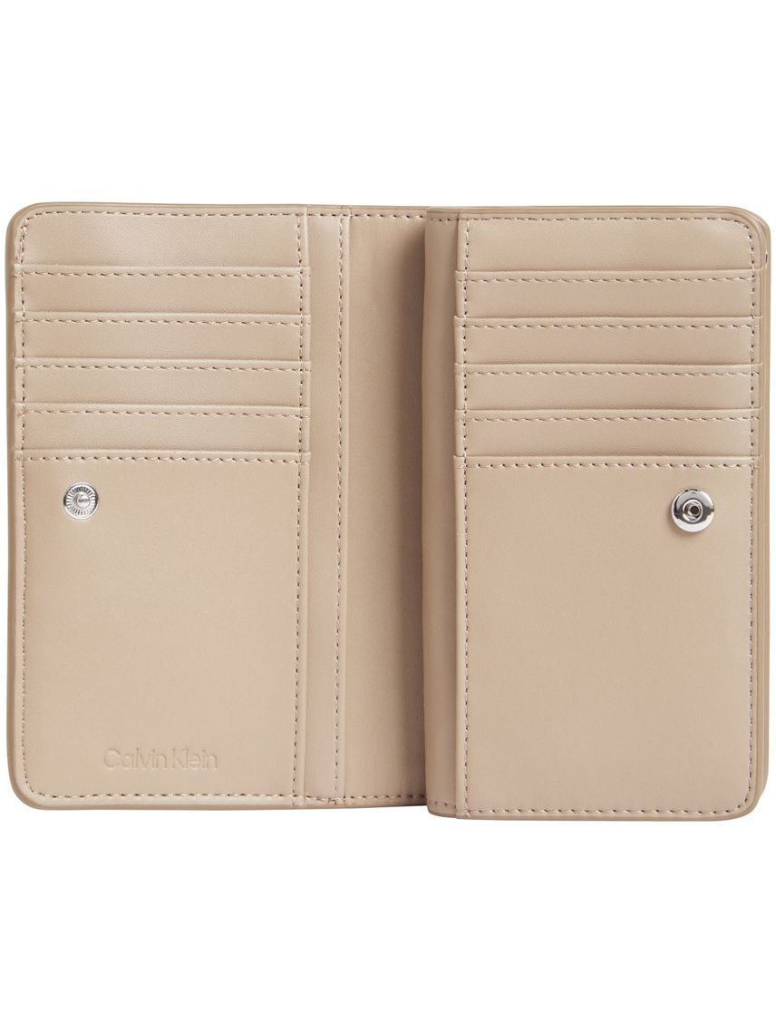 Billetera beige bifold con monograma