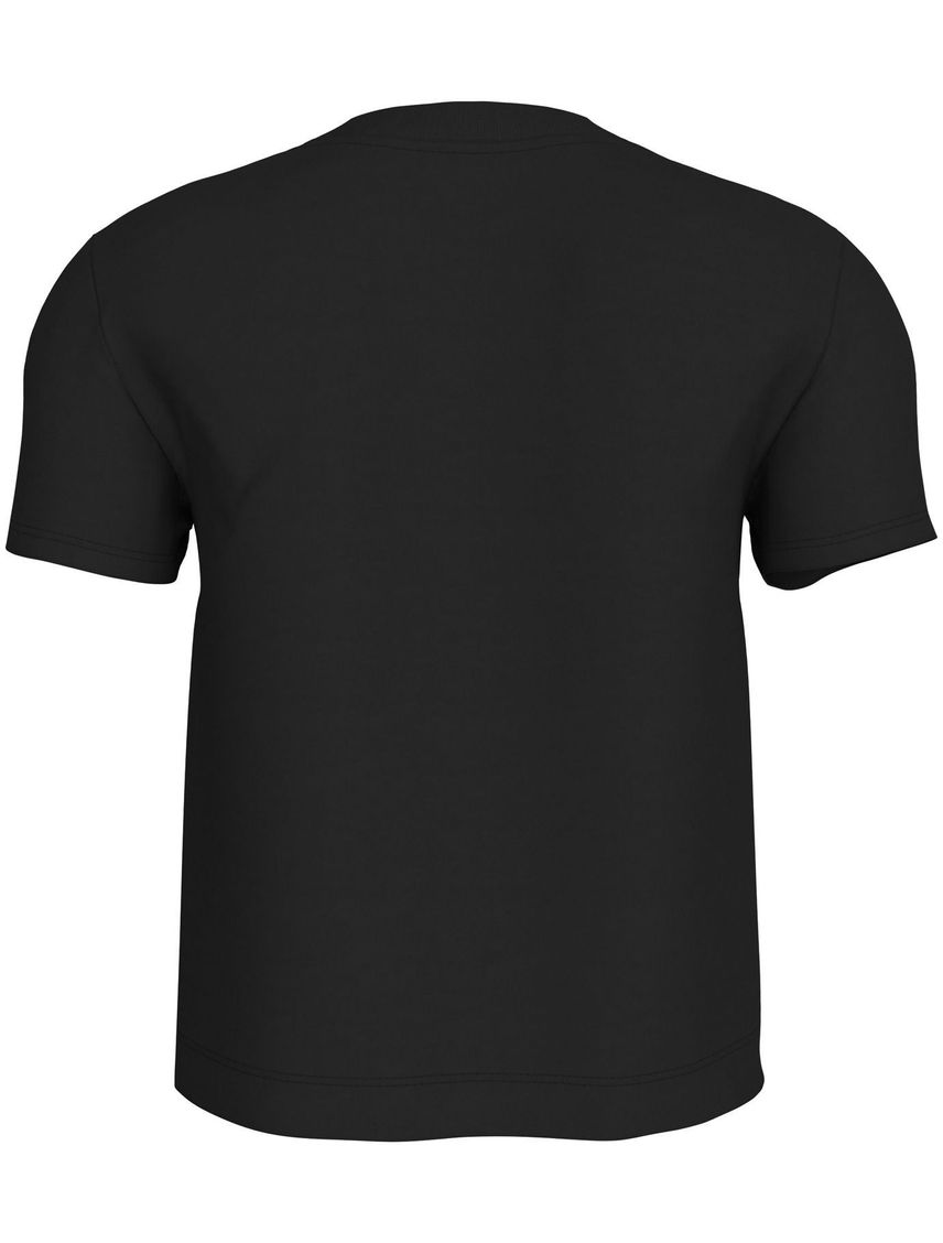 Camiseta negra regular con logo institutional