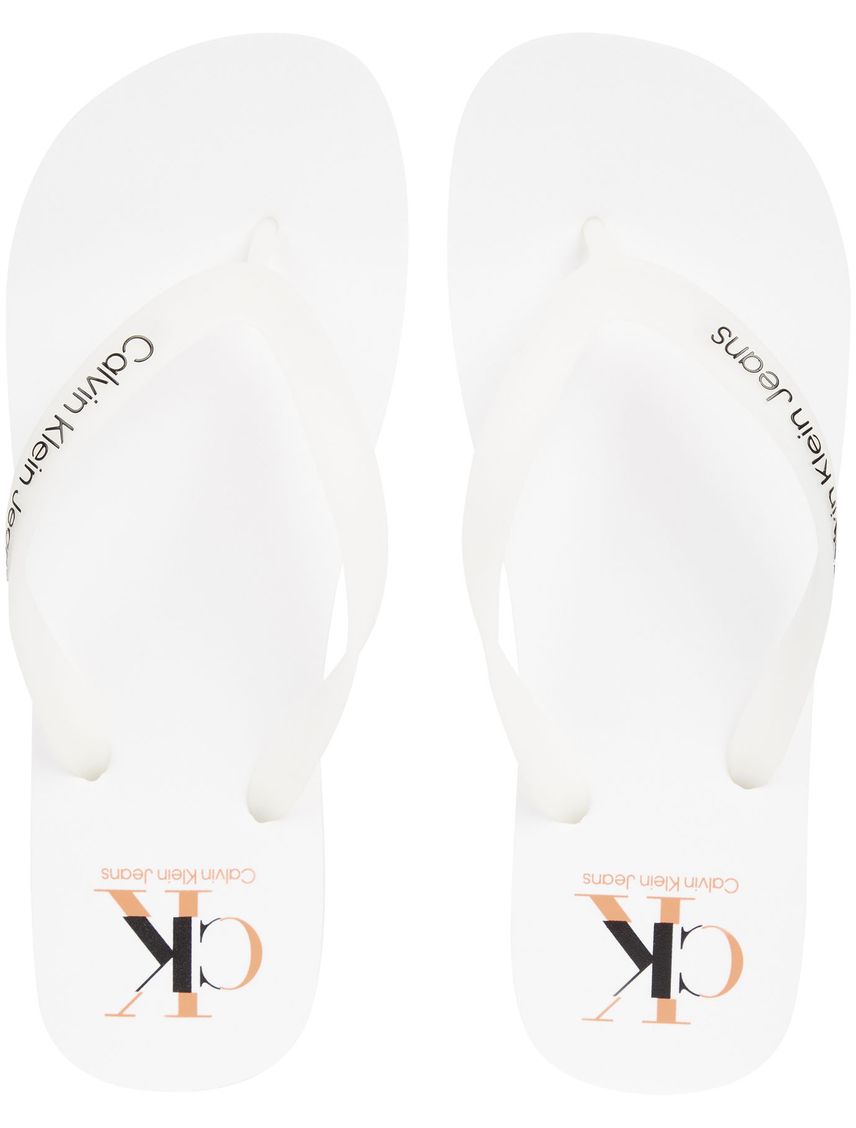 Sandalias blanco con logo