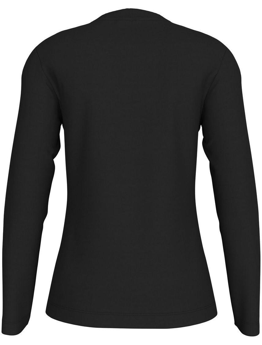 Camiseta negra regular manga larga