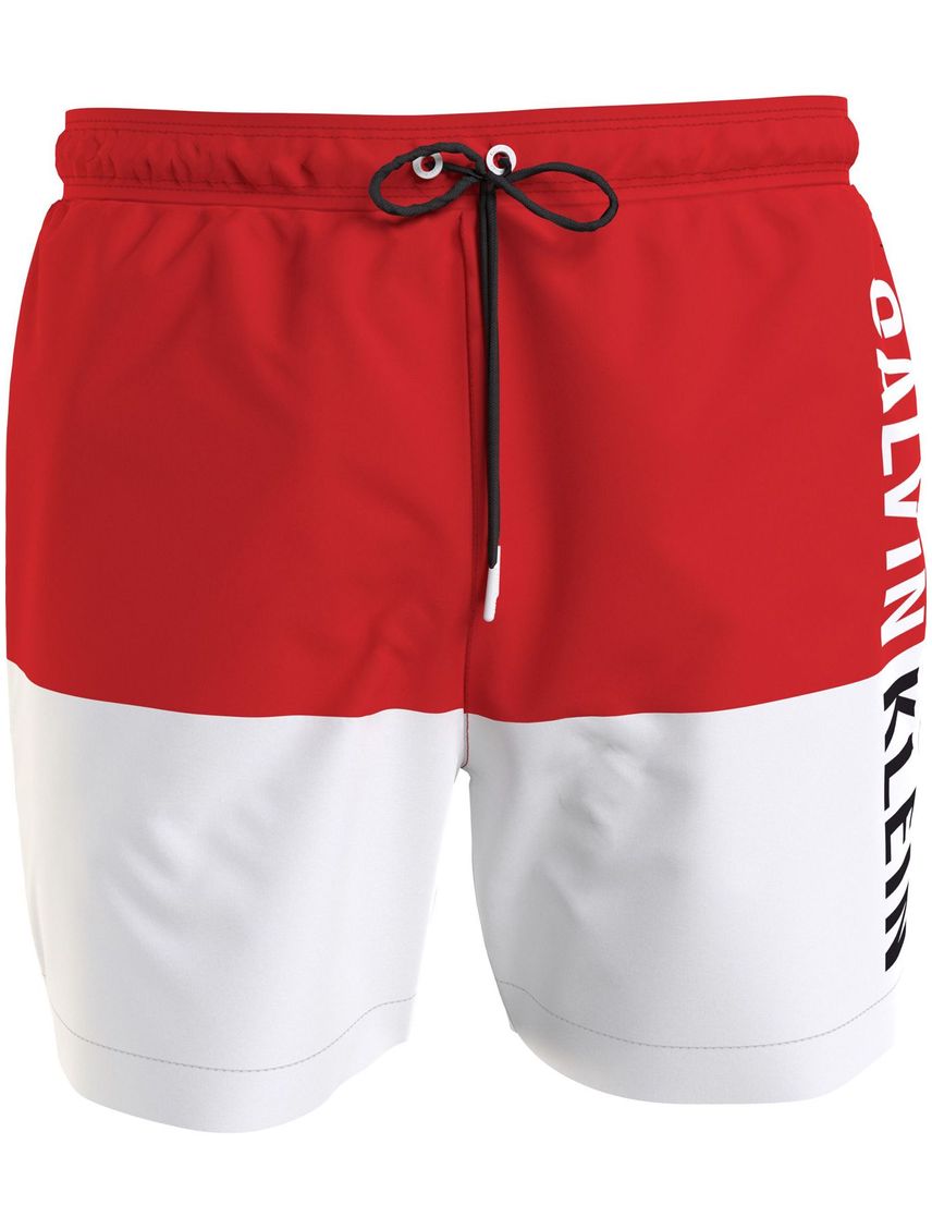 Traje rojo de baño de largo medio con cordón - Intense Power