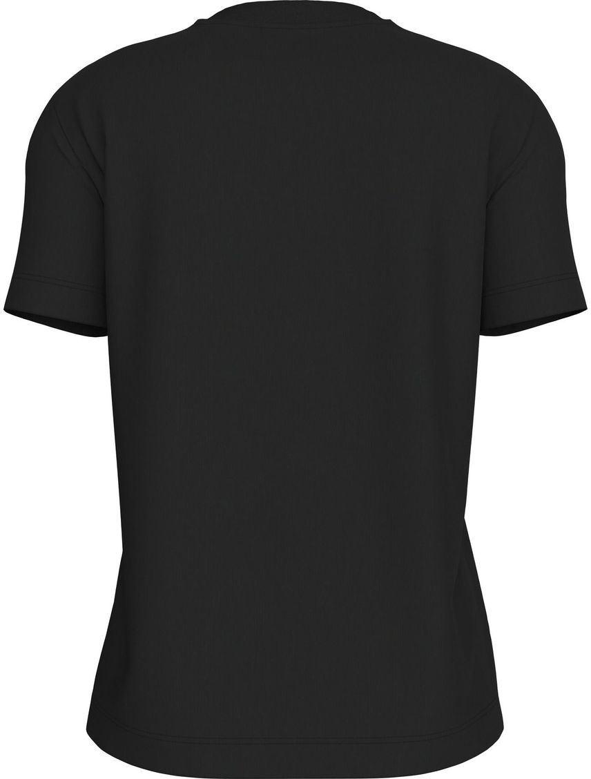Camiseta negra con logo bordado