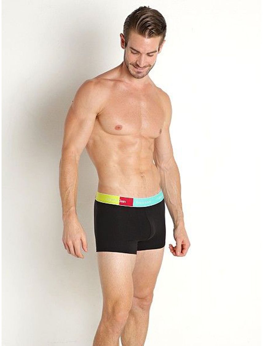 Boxer Negro Con Logo En Microfibra para Hombre