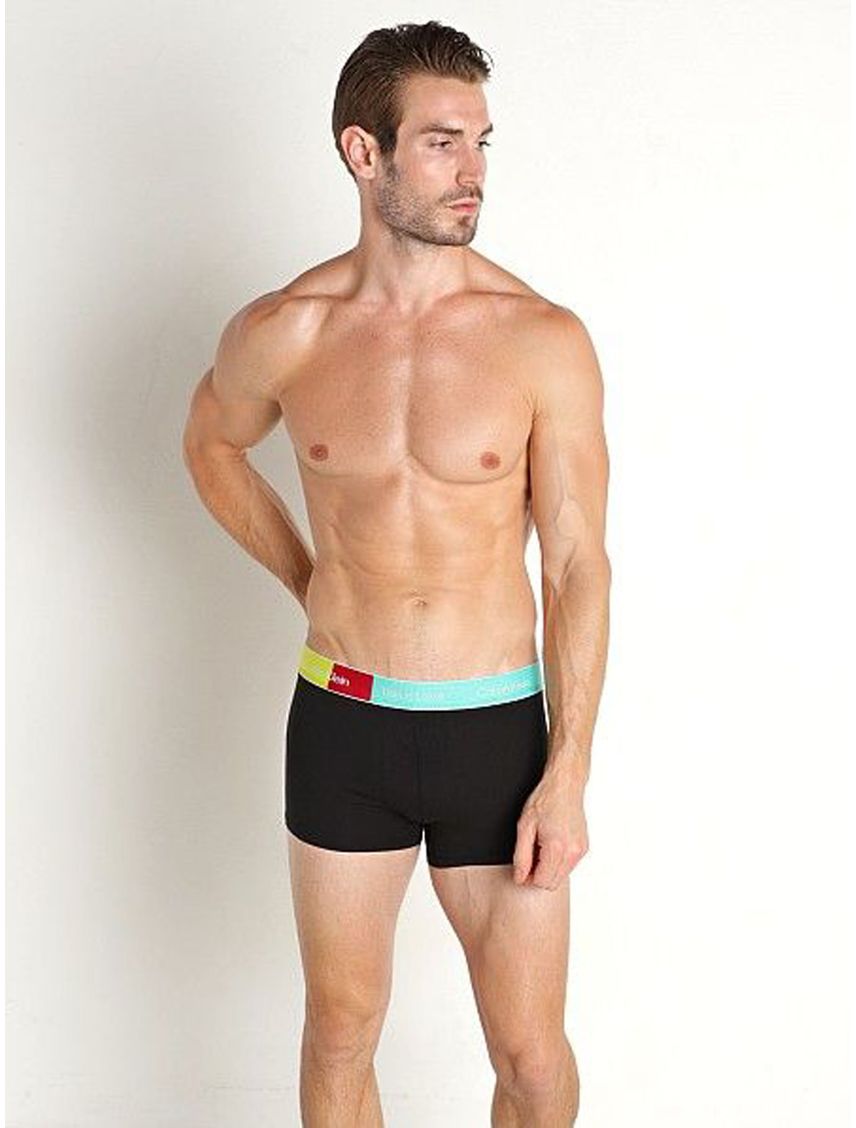 Boxer Negro Con Logo En Microfibra para Hombre