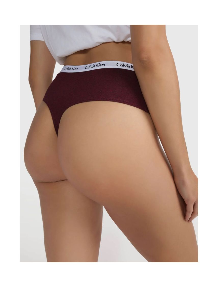 Pantie Tipo Tanga Vinotinto De Cintura Alta - Carrusel