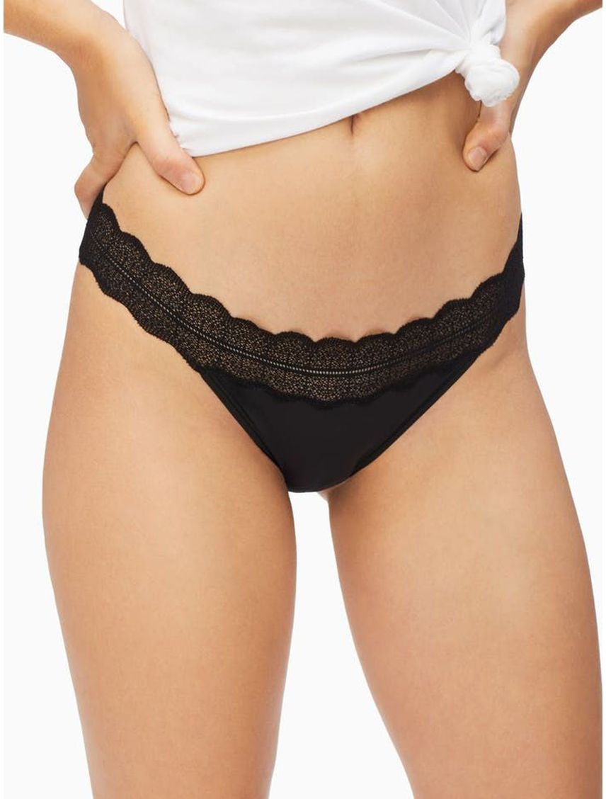 Pantie Bikini Negro En Microfibra Para Mujer