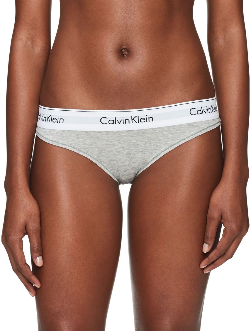Panties Gris Algodón Bikini Mujer Calvin Klein