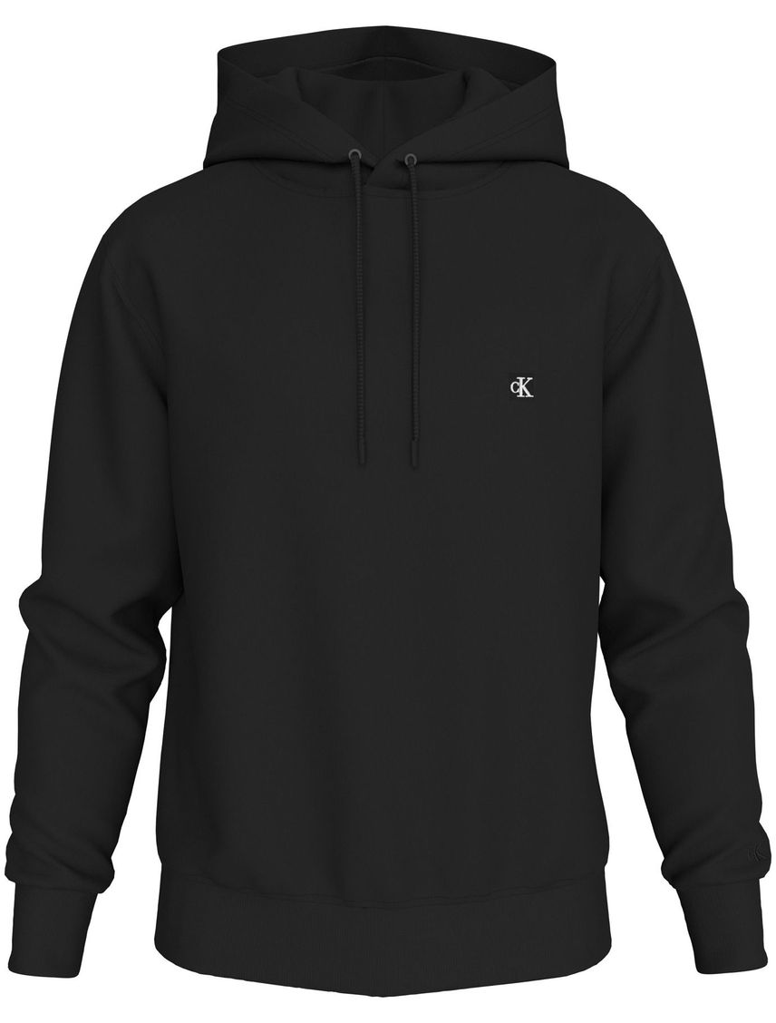 Buzo Negro Con Capota De Algodón Con Insignia