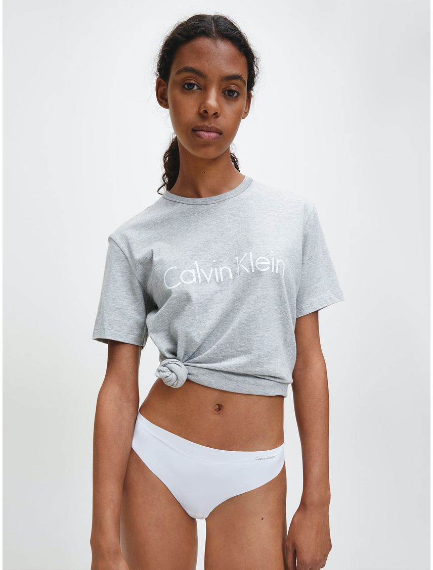 Panties Blanco Microfibra Tanga Mujer Calvin Klein