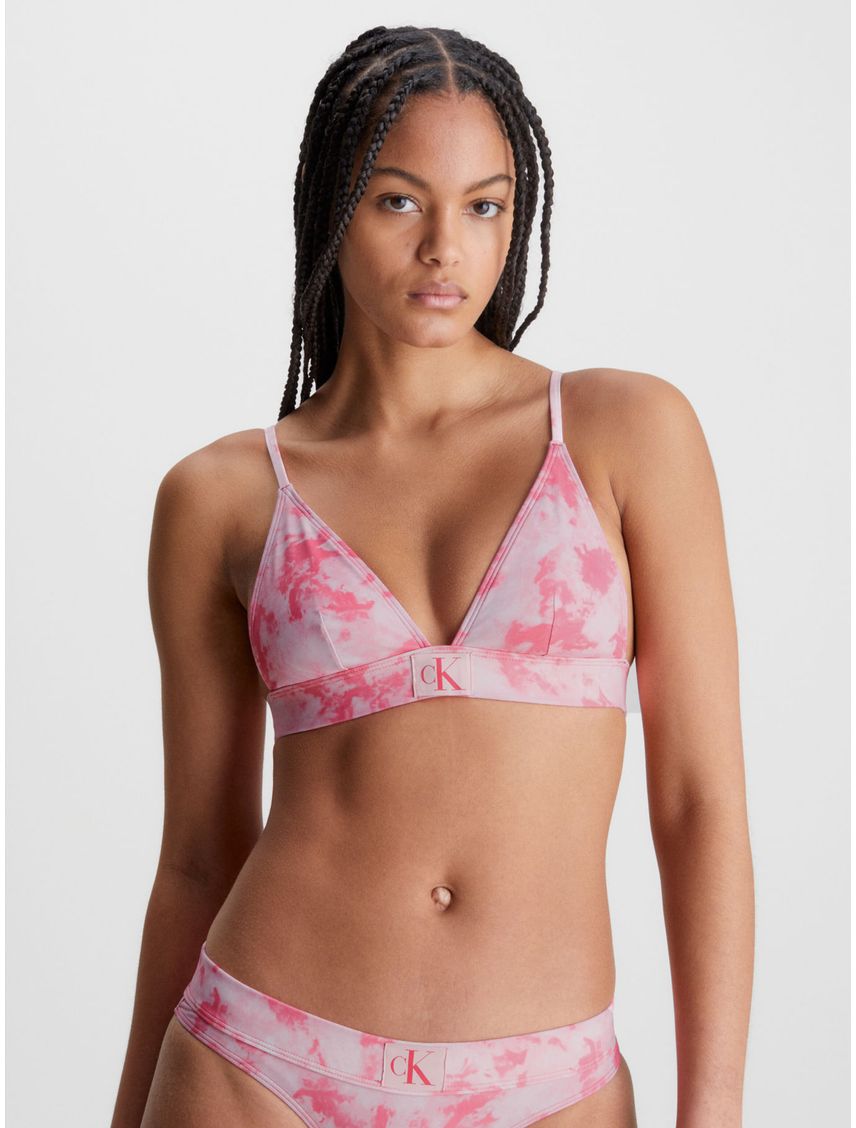 Top Vestido de Baño Rosado En Triángulo - Ck Authentic