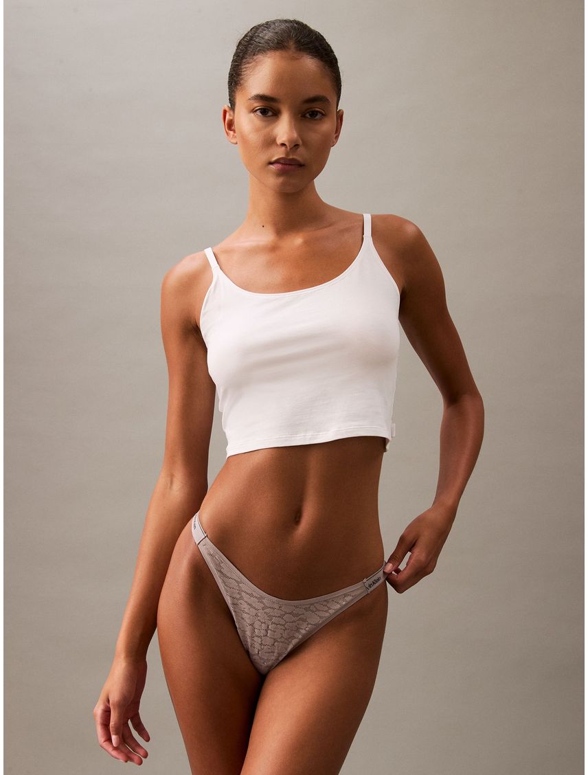 Pantie Tanga De Encaje - Modern Logo With Lace