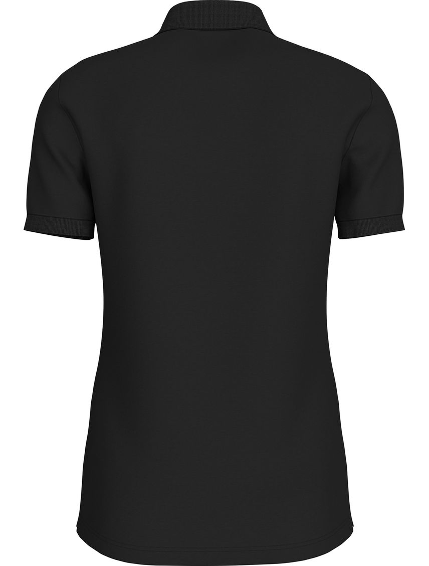 Polo Negra Slim De Algodón Elástico Para Hombre
