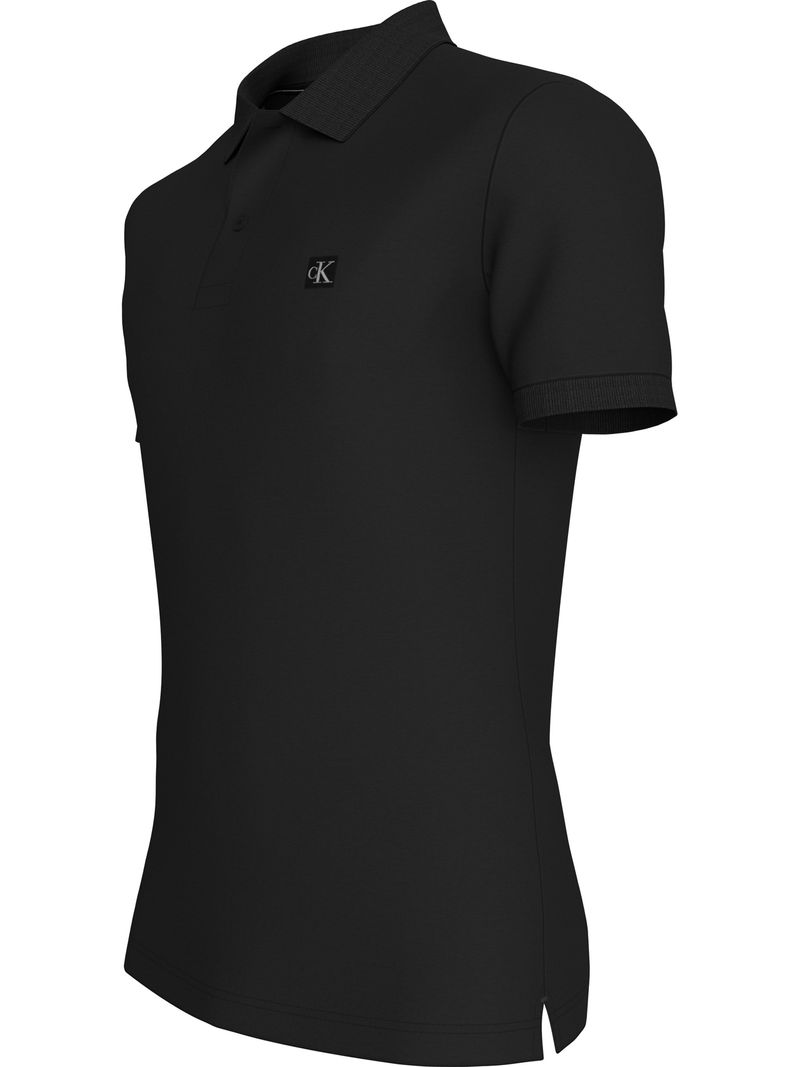 polo-negro-slim-algodon-elastico