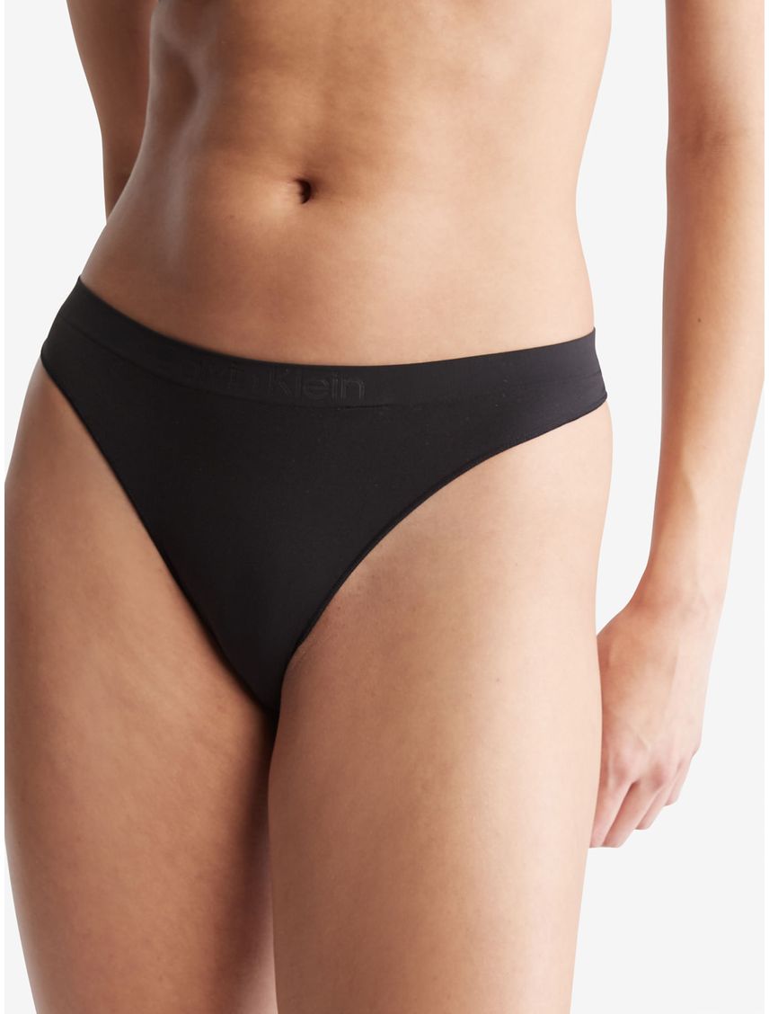 Pantie Negra Tipo Tanga Con Logo