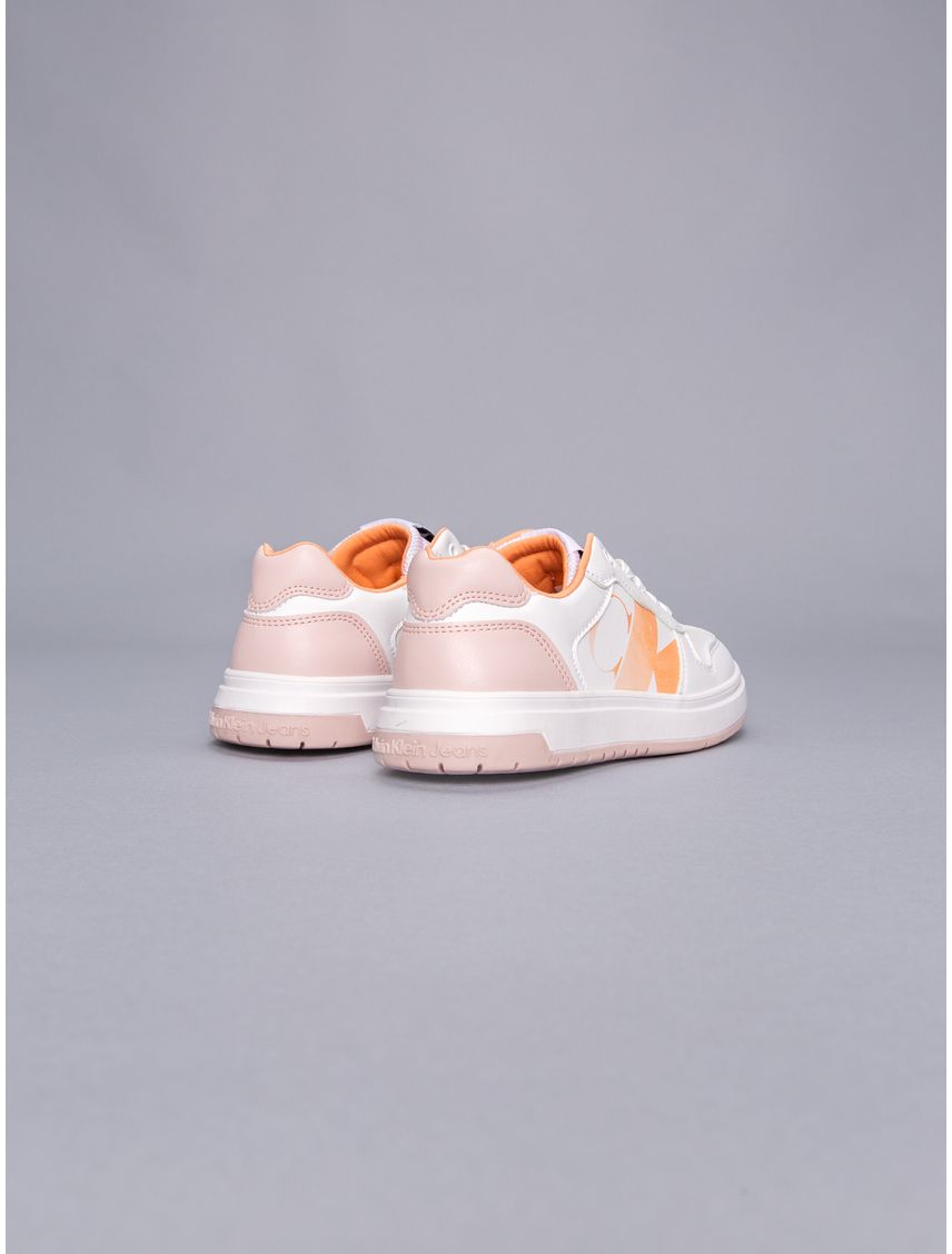 Tenis Para Niña Blanco De Corte Bajo Con Cordones
