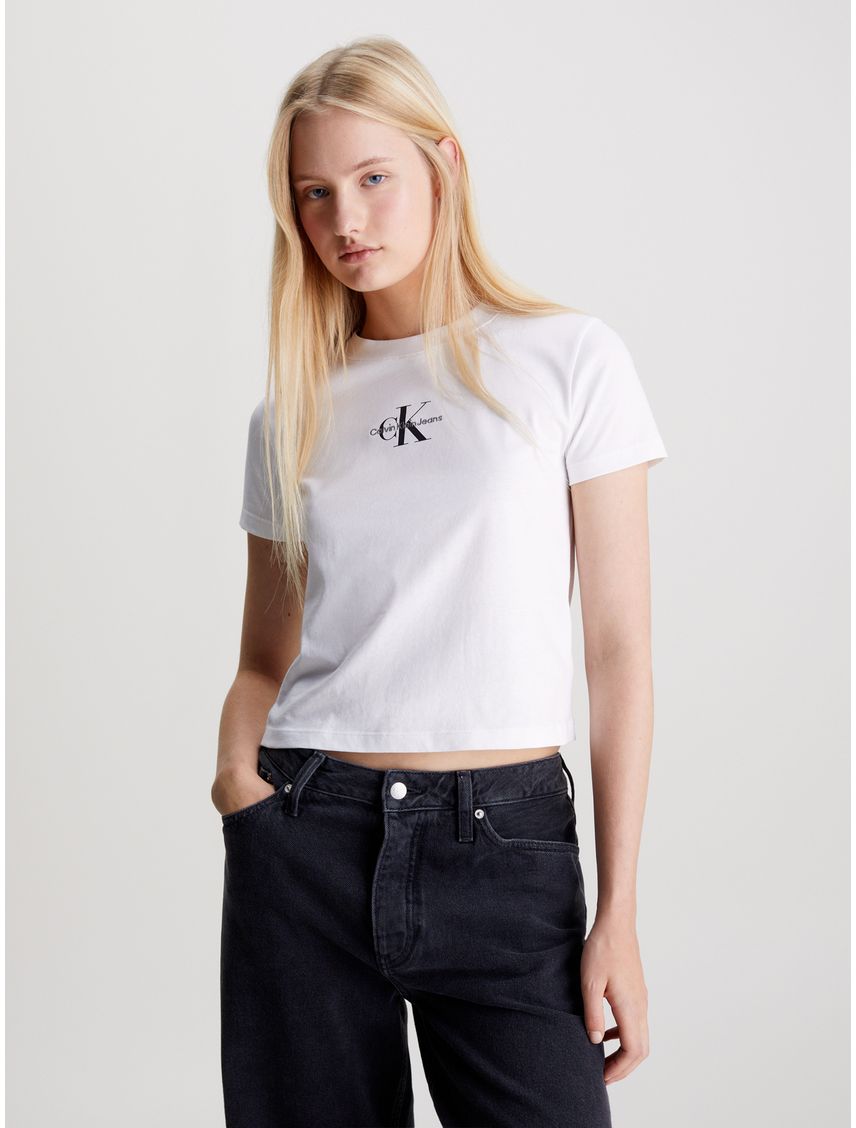 Camiseta Cropped Con Monologo