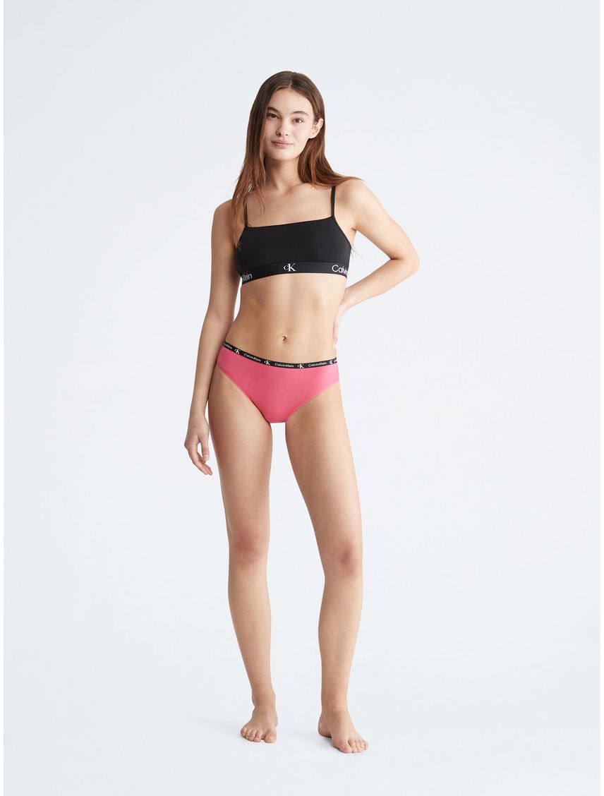 Pantie Rosado Tipo Bikini Con Logo Para Mujer