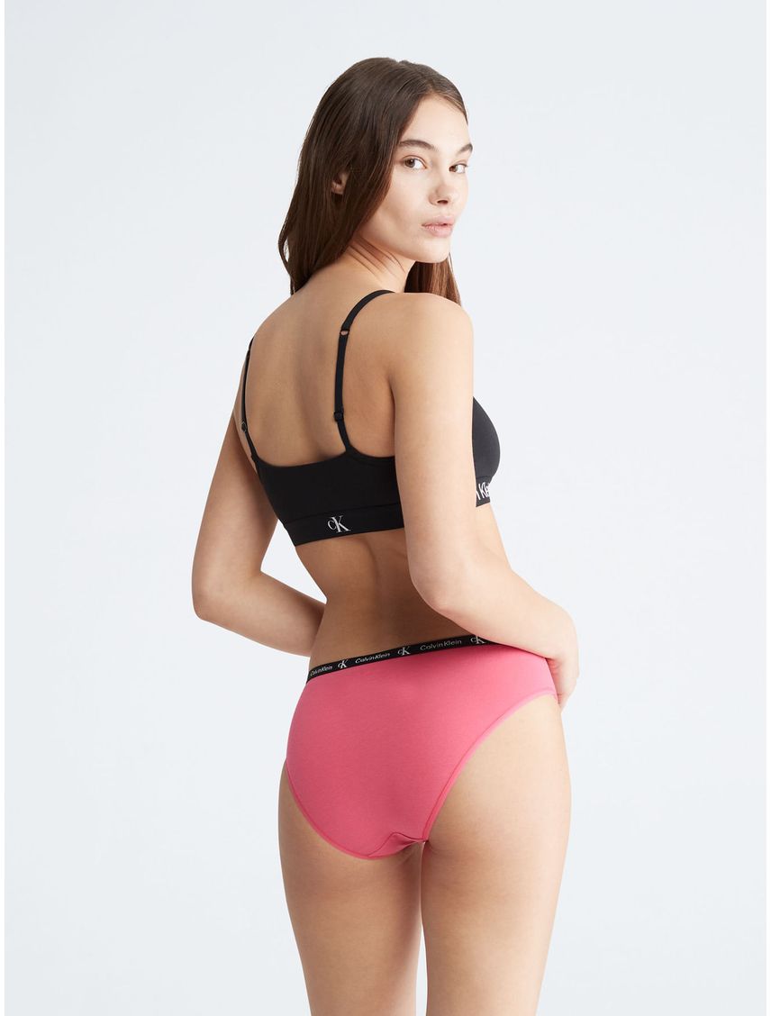 Pantie Rosado Tipo Bikini Con Logo Para Mujer