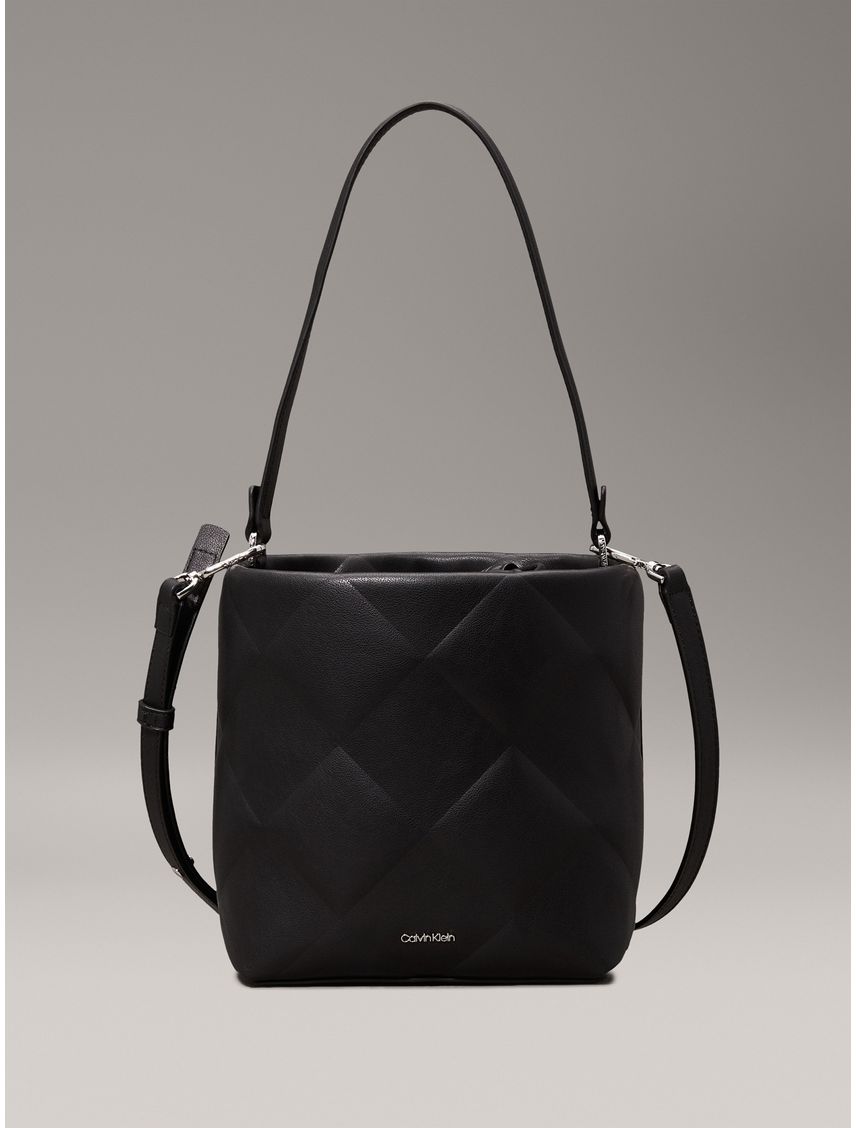 Bolso negro saco acolchado 2 en 1