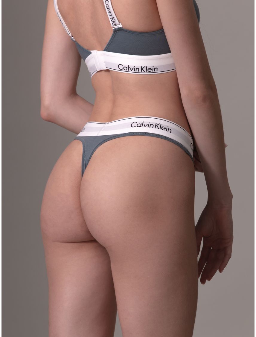 Pantie Tipo Tanga Gris - Modern Cotton